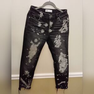Zara Women's Black Distressed Jeans SIZE 4